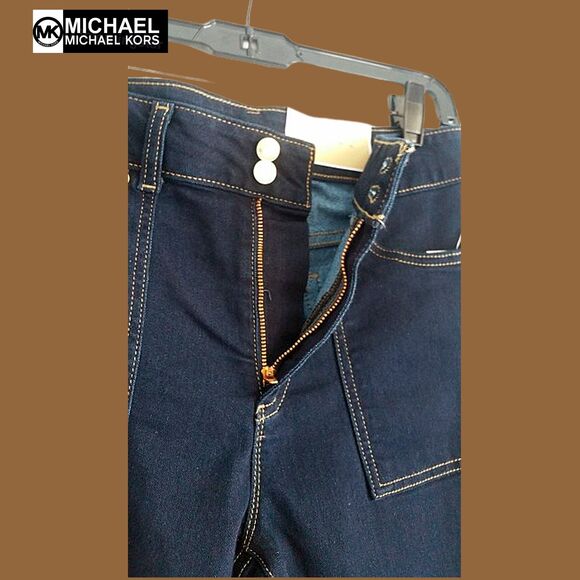 MICHAEL Michael Kors NEW Y2K SELMA High Rise Slim FLARE Leg Jean 8 - Picture 4 of 12